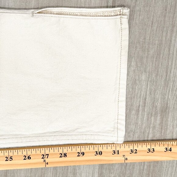 Abercrombie & Fitch The ‘90s Straight Ultra High Rise in Cream Vent Hem Sz 27/4R - Picture 13 of 16